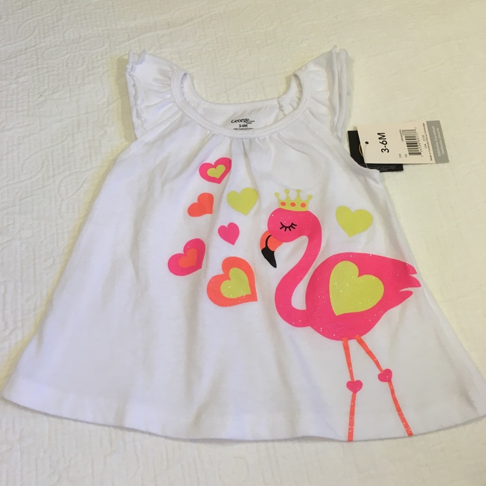 3-6m (6/$20) Flamingo Tank Top by George